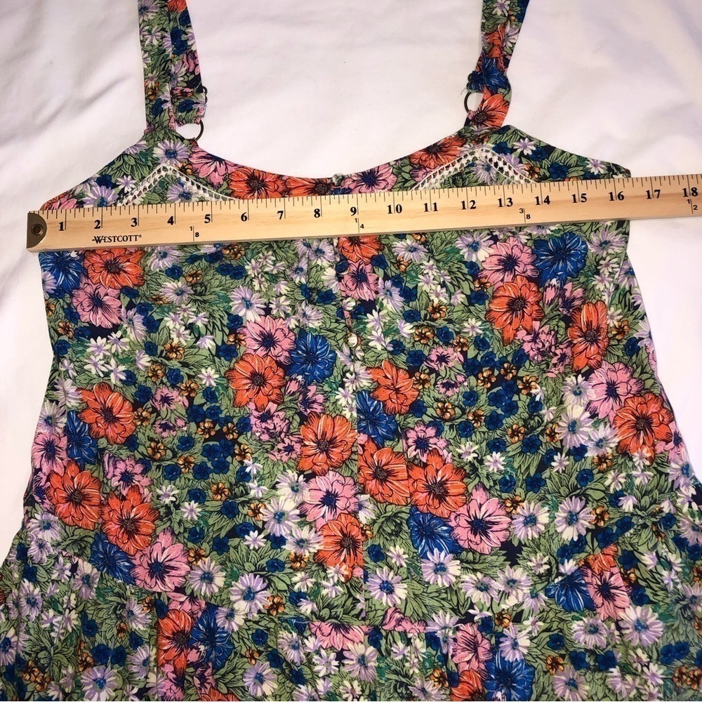 Wild Fable Floral Print Jumper Style Sundress Size Small Crochet Cottage Prairie - Picture 5 of 10